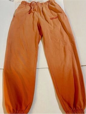 Madhappy Sweatpants Joggers Lounge Casual Orange Coral Ombre Size S Small Terry